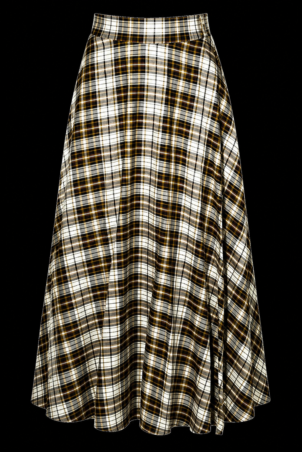 Académia Check Skirt Beige/Camel/Navy Blue