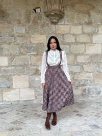 Academia Tartan Raspberry/Black Skirt