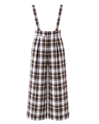 Karierte Hose von Academia, Beige/Camel/Marineblau