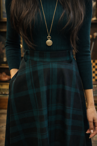 Jupe Paddington Maxi Carreaux Vert/Noir