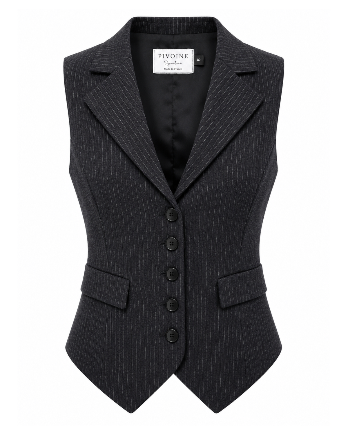 Veston Peaky Rayures grises avec col