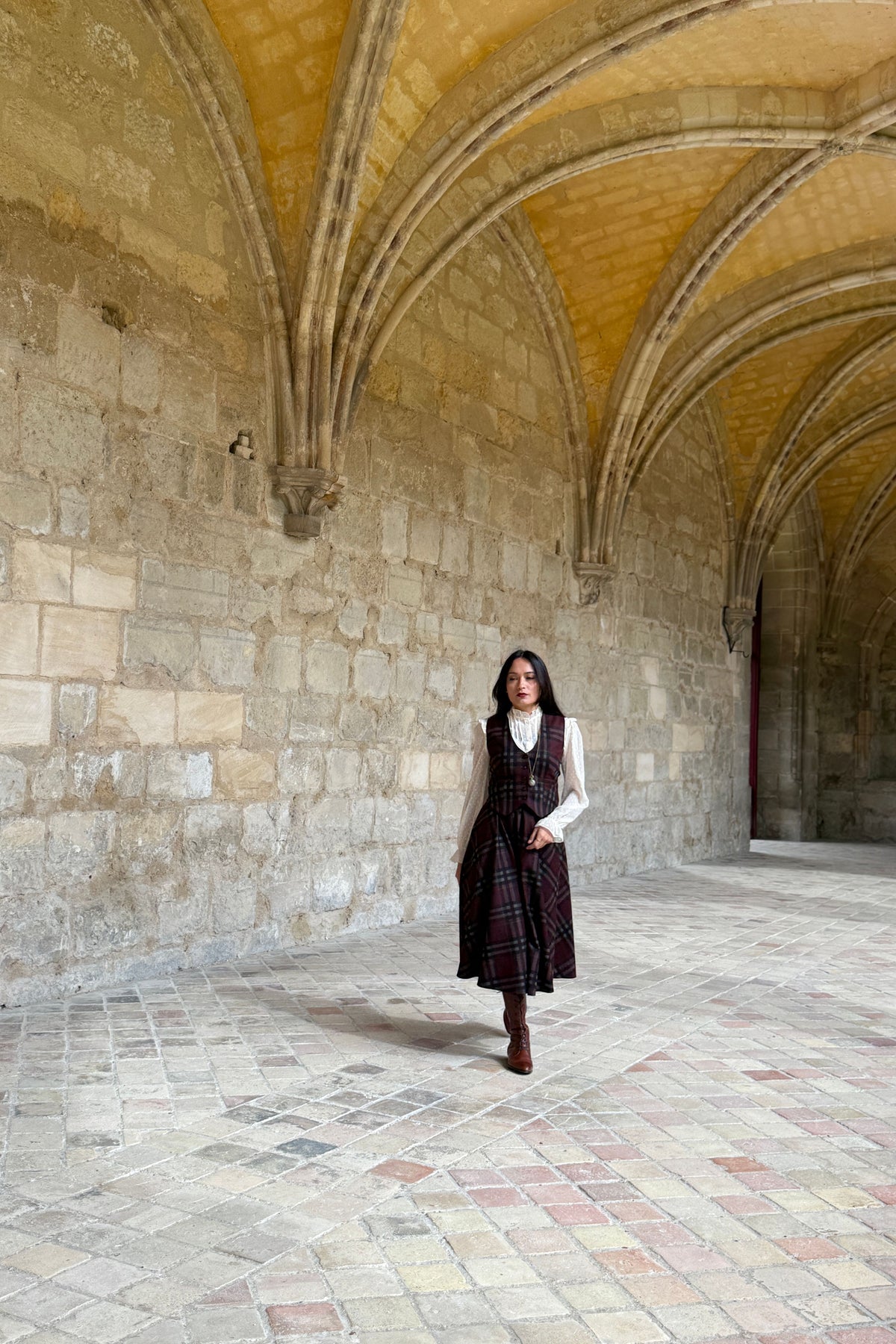 Jupe Academia Tartan Bordeaux