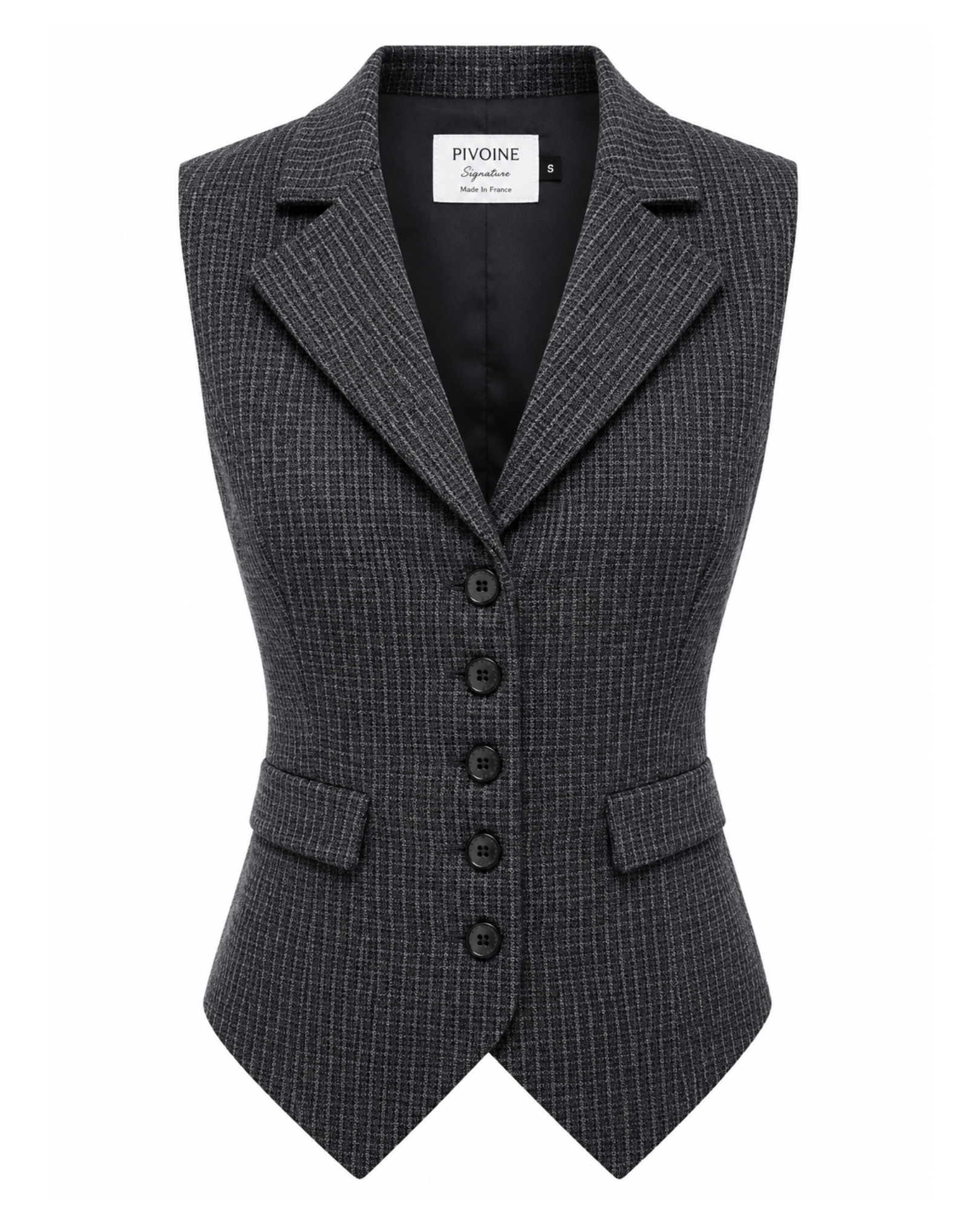 Peaky grau/blau/schwarz karierte Jacke