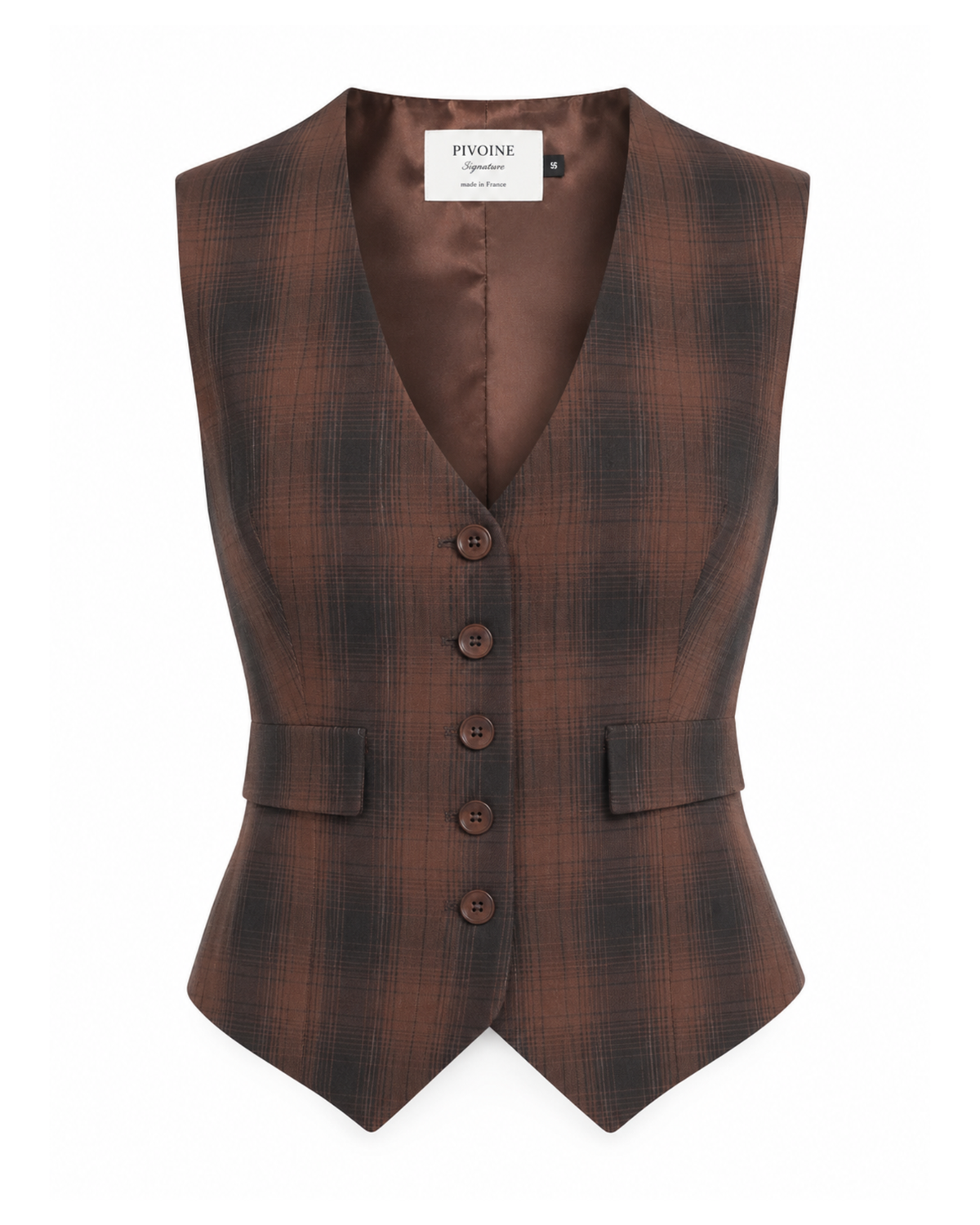 Académia karierte Jacke Braun/Schwarz