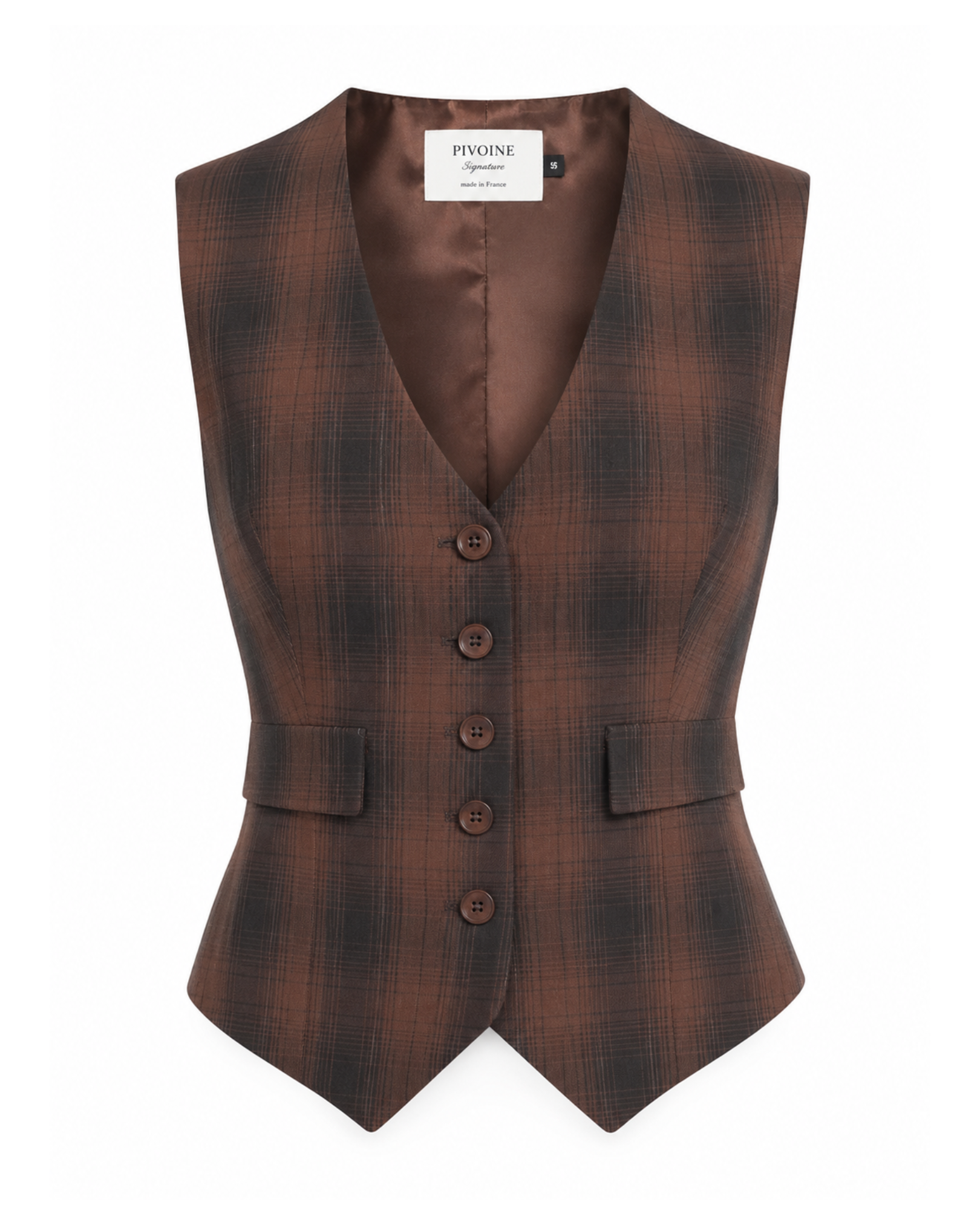 Académia karierte Jacke Braun/Schwarz
