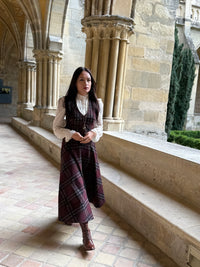 Academia Tartan Burgundy Skirt