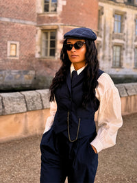Veston Paddington Pied de Poule Bleu