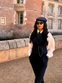 Veston Paddington Pied de Poule Bleu