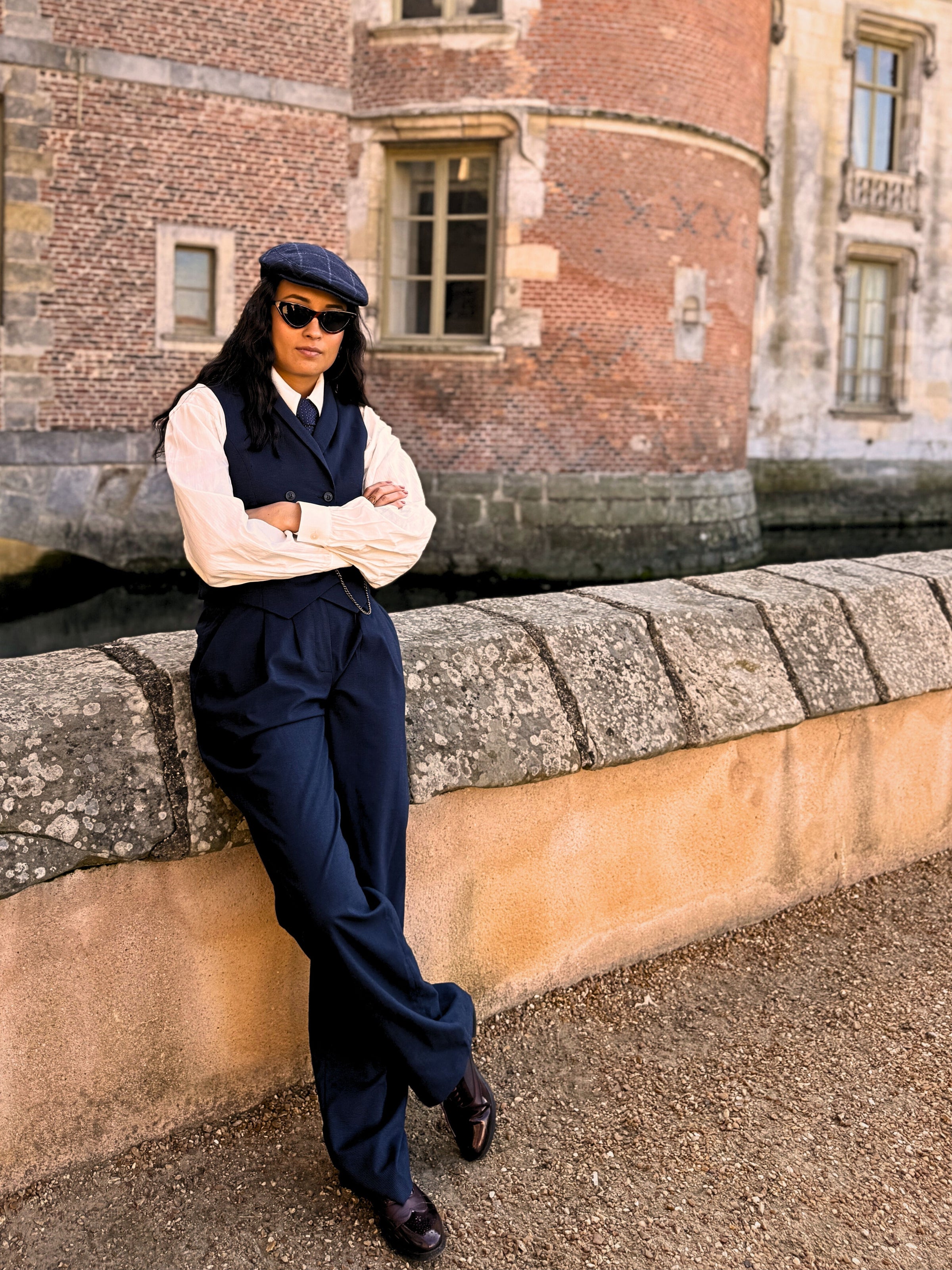 Veston Paddington Pied de Poule Bleu