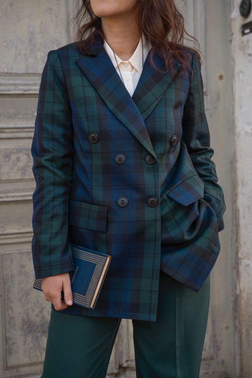 Veste Peaky Tartan Vert