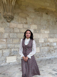 Academia Tartan Raspberry/Black Skirt