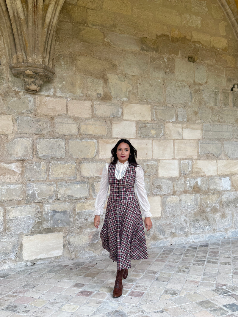 Academia Tartan Raspberry/Black Skirt