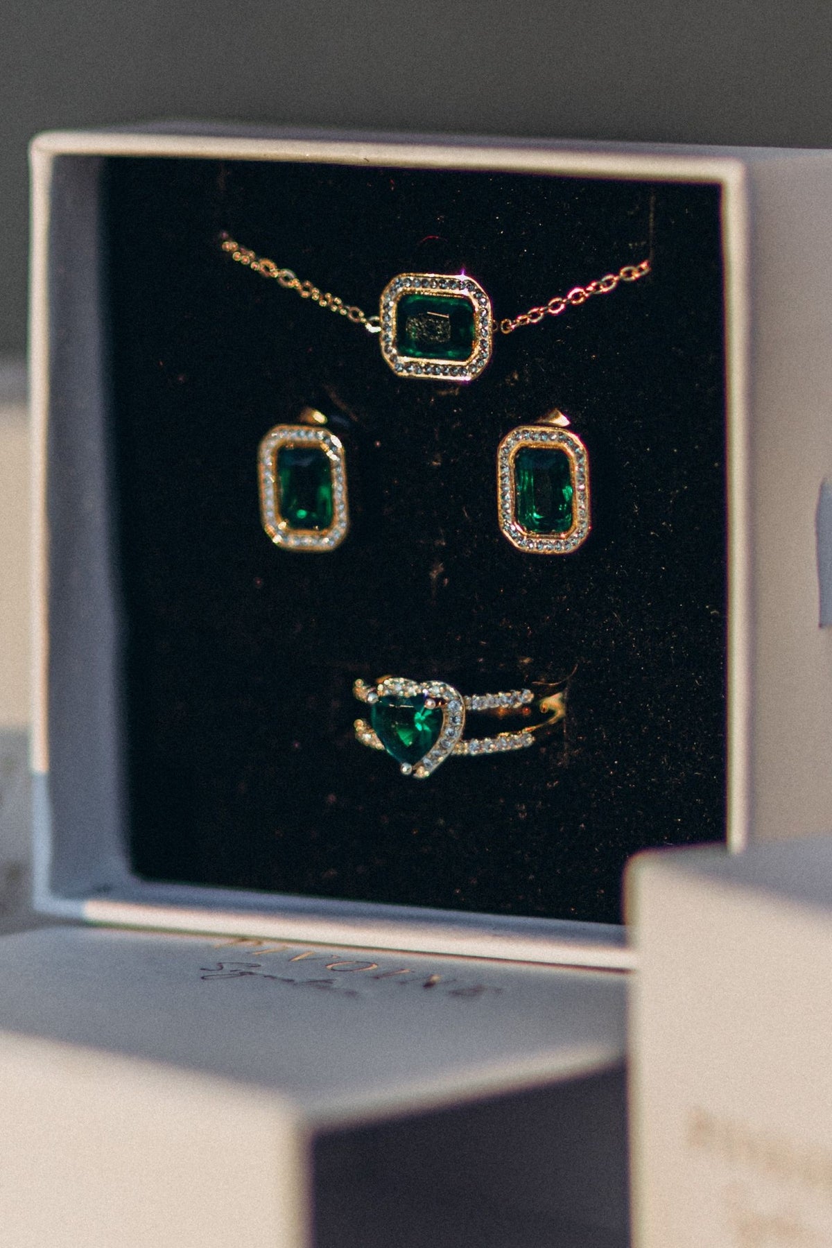 Bracelet Rubis Dore/Vert