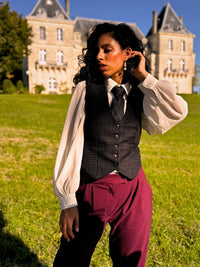 Veston Academia Tweed Noir