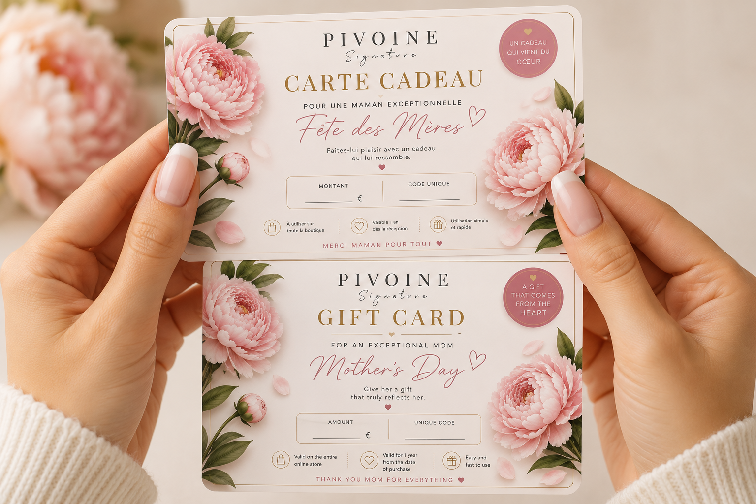 Carte Cadeau Pivoine Signature
