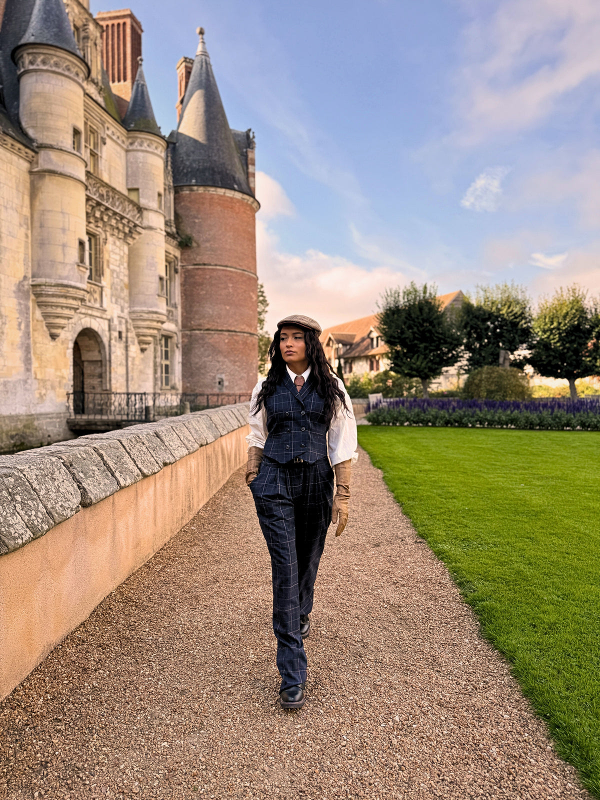 Veston Paddington Carreaux Bleu/ Camel