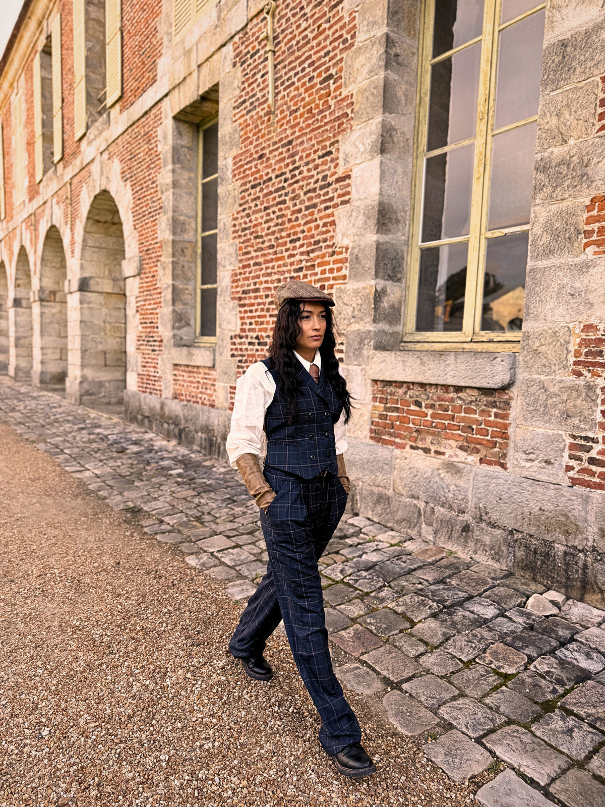 Veston Paddington Carreaux Bleu/ Camel