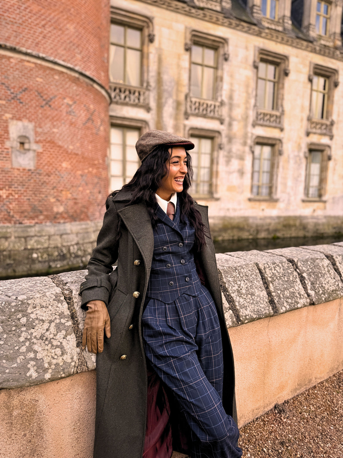 Pantalon Paddington Carreaux Bleu/ Camel