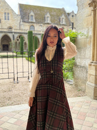 Academia Tartan Burgundy Skirt