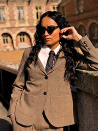 Veste Paddington Prince de Galles Marron
