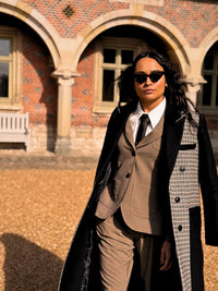 Veste Paddington Prince de Galles Marron