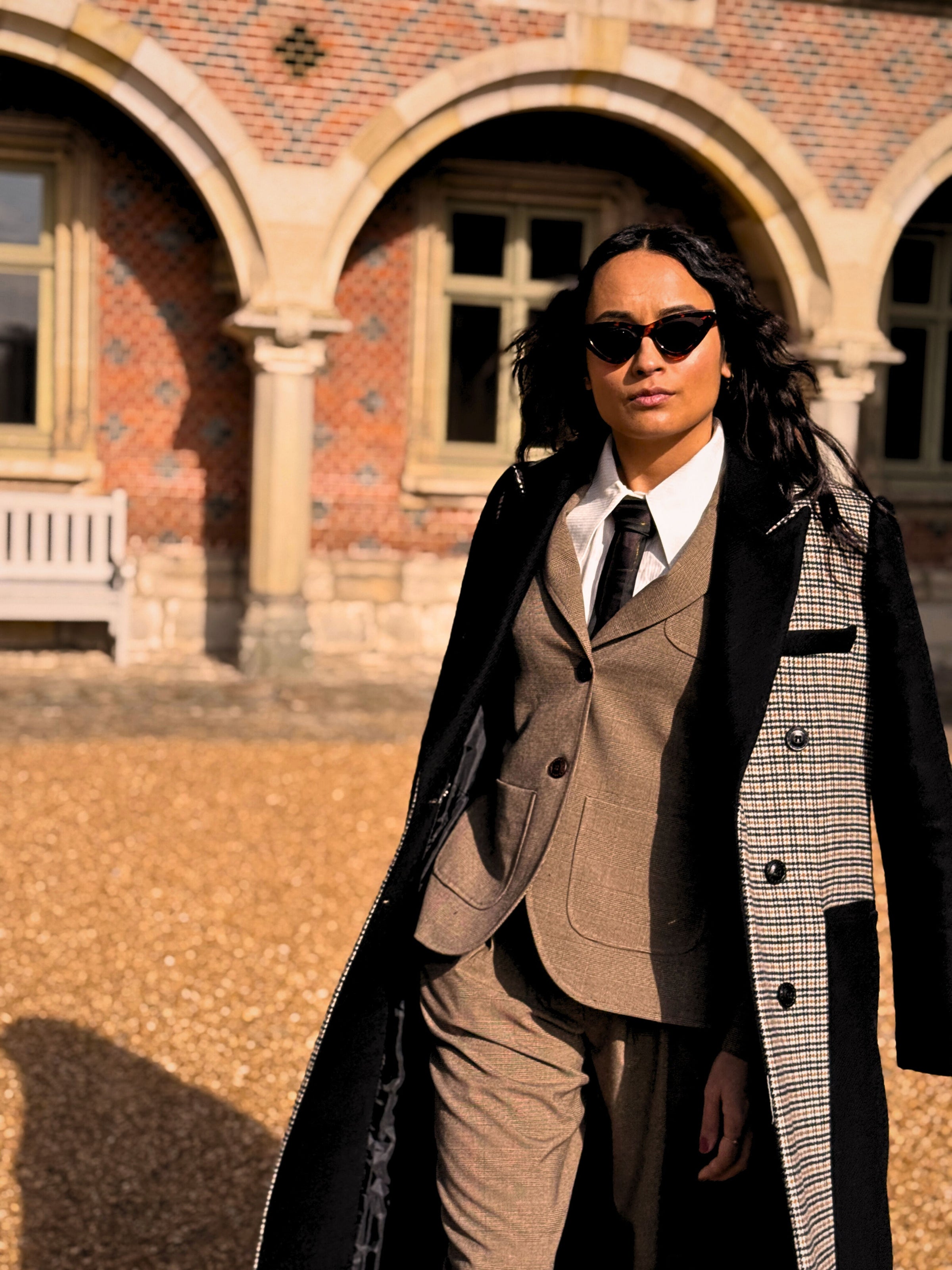 Veste Paddington Prince de Galles Marron