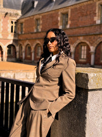 Veste Paddington Prince de Galles Marron