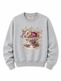 Sweatshirt  Tasse Fleurie
