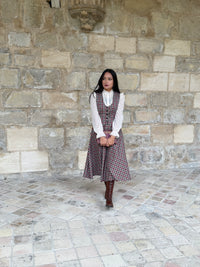 Academia Tartan Raspberry/Black Skirt