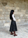 Academia Tartan Skirt Khaki green
