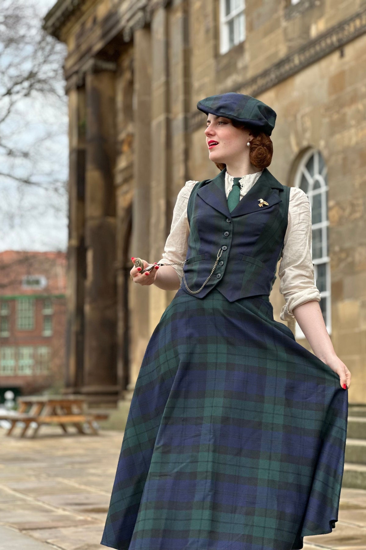 Peaky Green Tartanjacke