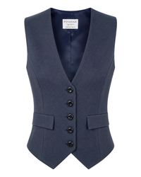 Academia Blazer Blau Strukturiert Baumwolle