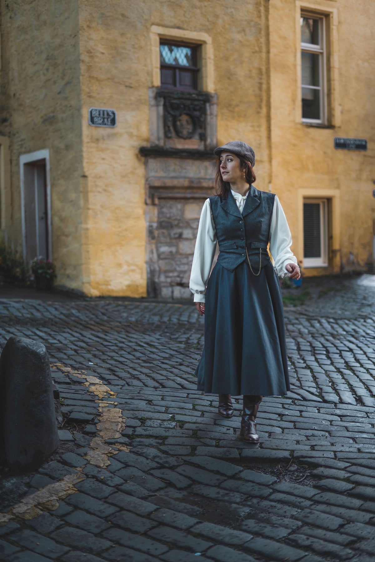 Jupe Académia Bleu texturé