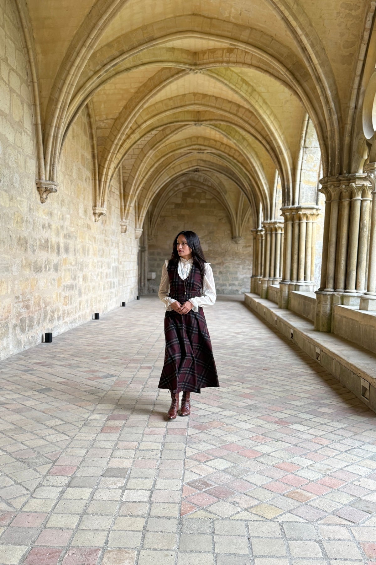 Jupe Academia Tartan Bordeaux