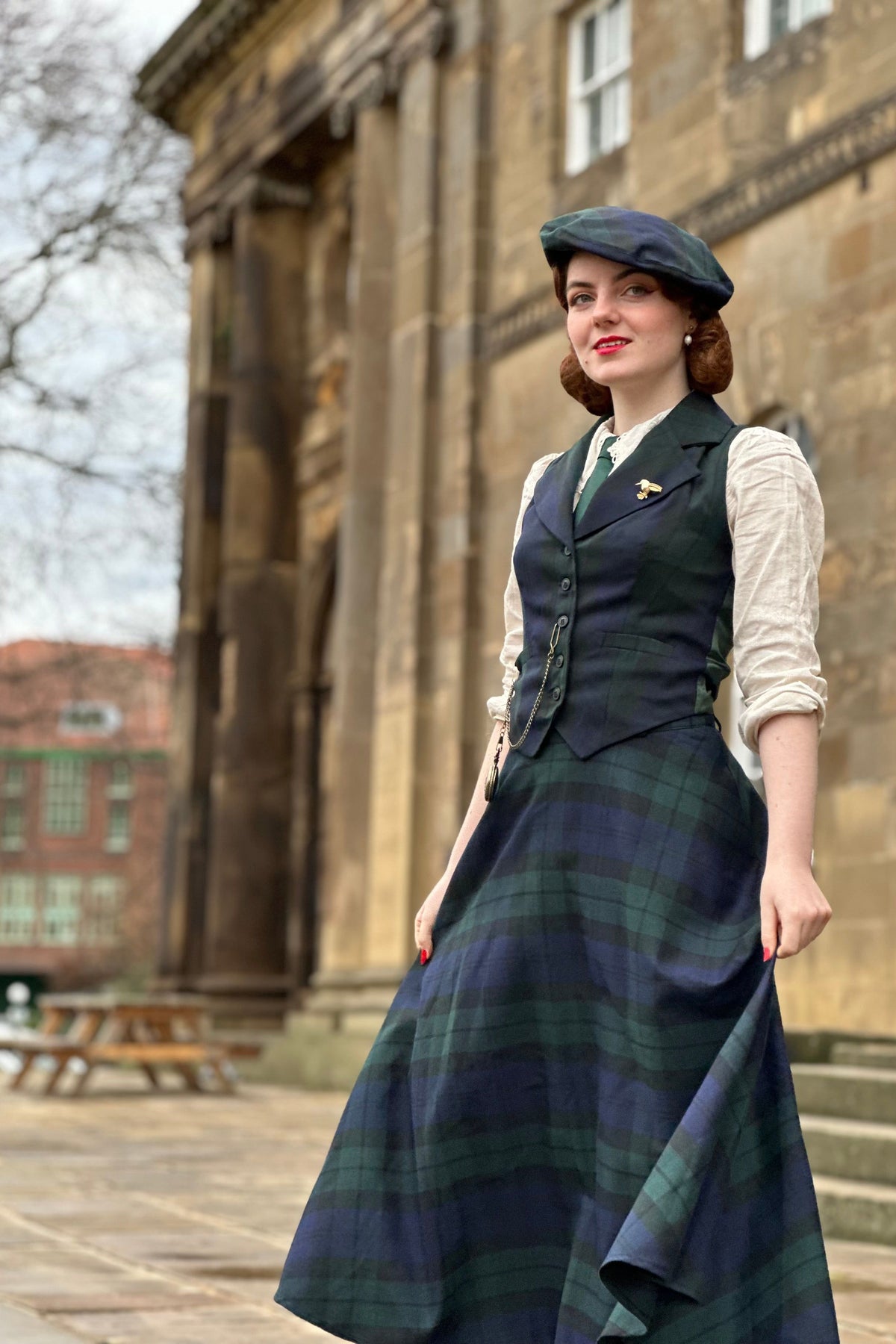 Peaky Green Tartanjacke