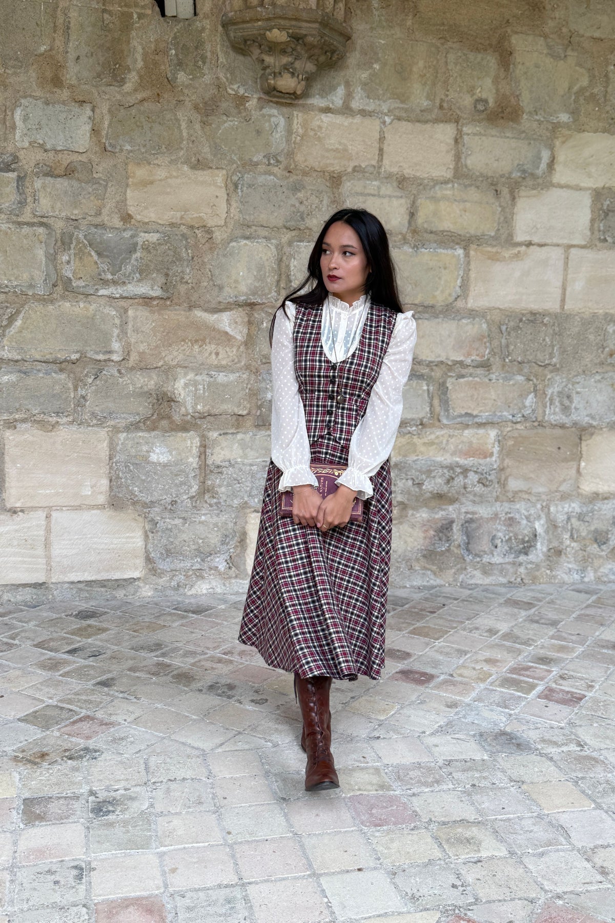 Academia Tartan Himbeere/Schwarz Jacke