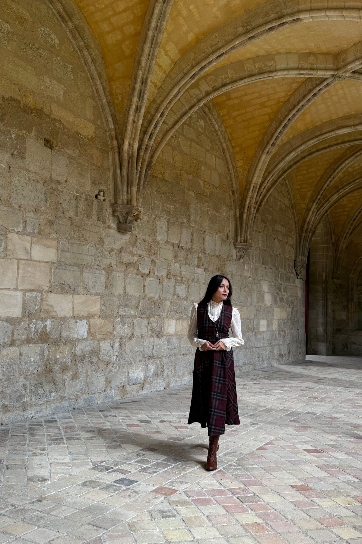 Jupe Academia Tartan Bordeaux