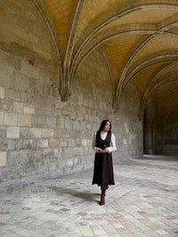 Academia Tartan Burgundy Skirt