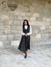 Academia Tartan Skirt Khaki green