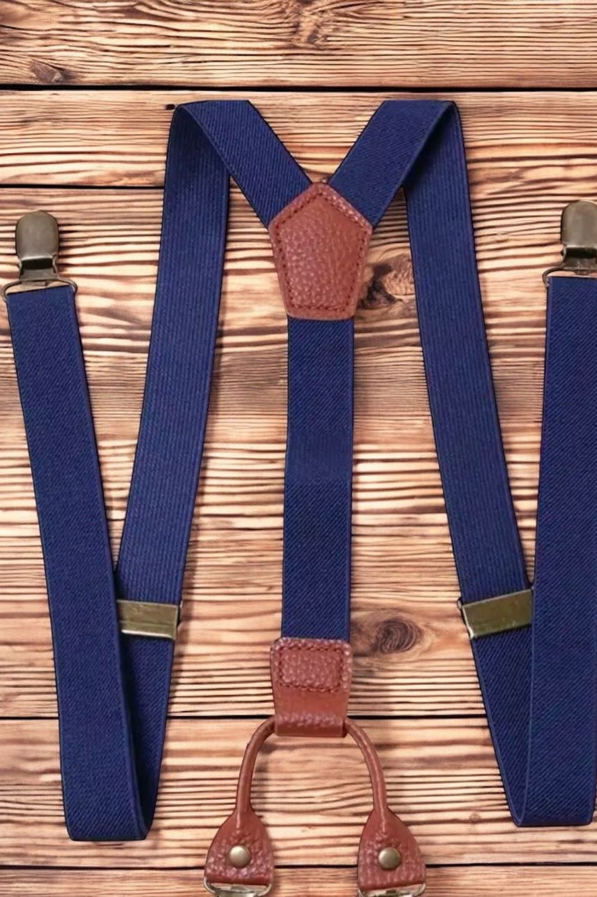 bretelles peaky bleu marine rétro vintage 