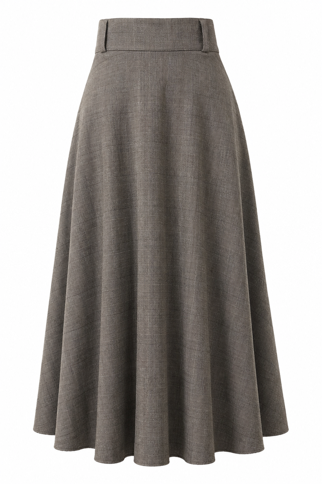 Academia Prince of Wales Skirt Taupe/Brown