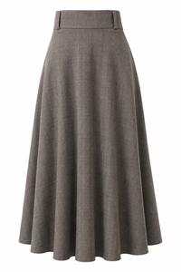 Academia Prince of Wales Skirt Taupe/Brown