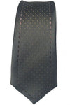 Cravate Fine Noir/Kaki
