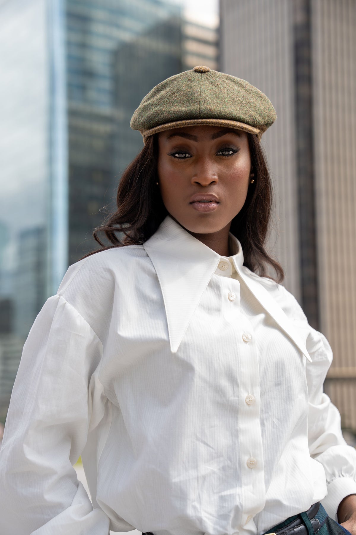 chemise rétro ivoire rayure col pointu manches bouffantes coton made in france mode intemporelle chic