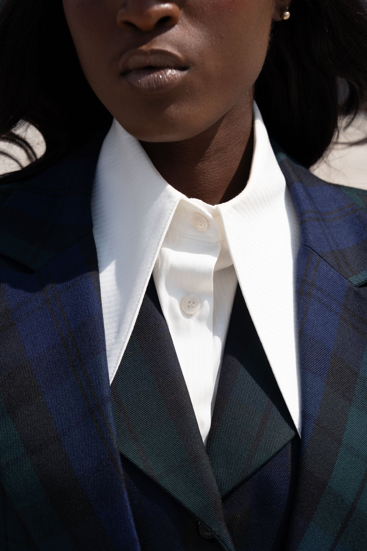 chemise rétro ivoire rayure col pointu manches bouffantes coton made in france mode intemporelle chic