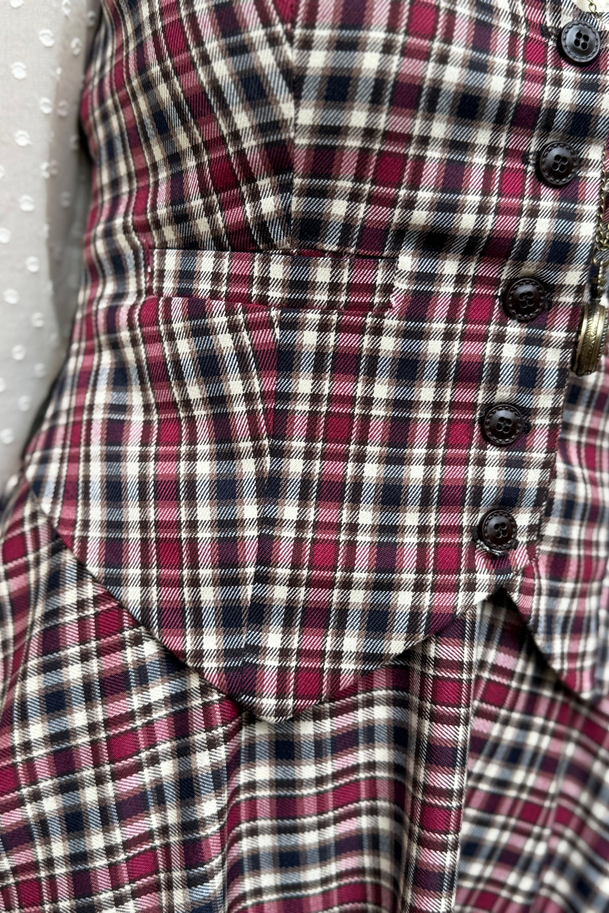 Academia Tartan Himbeere/Schwarz Jacke