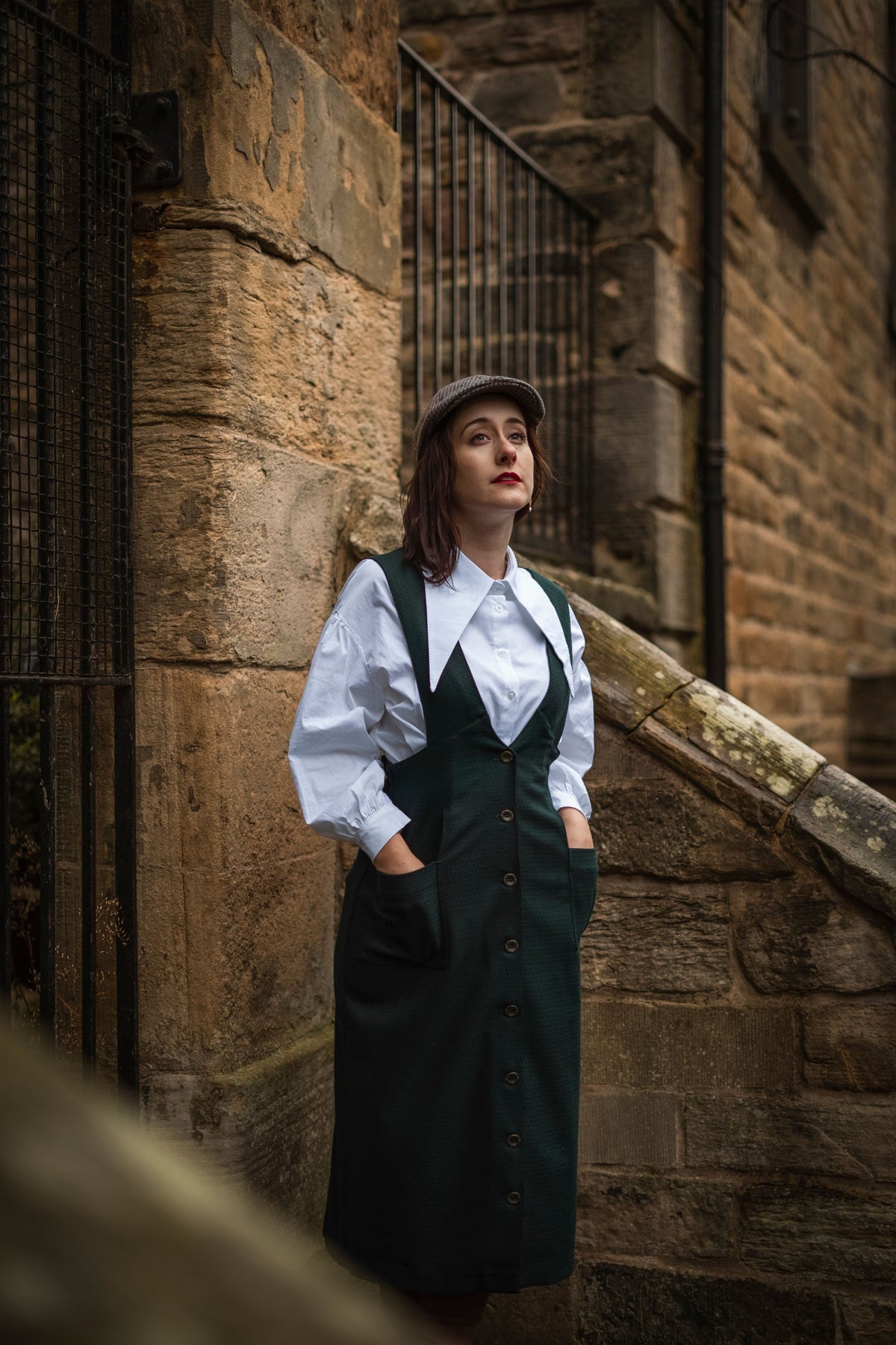 Textured Green Zoé Dress