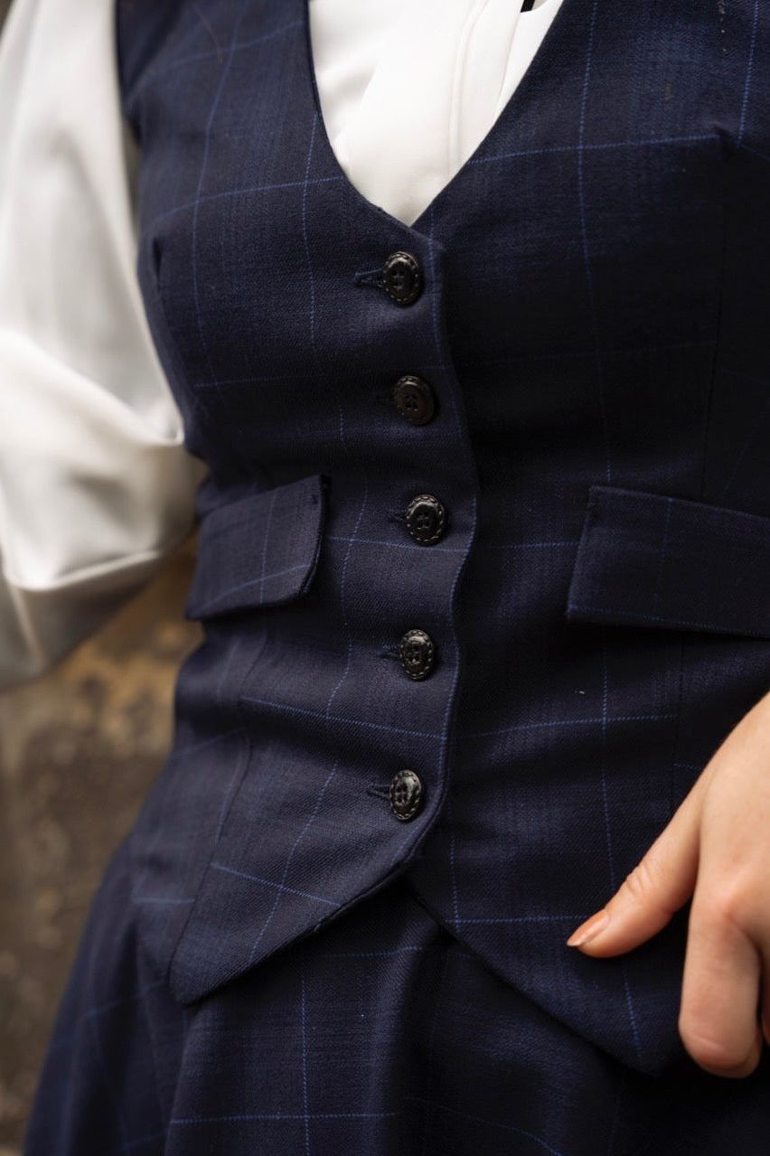 Academia Blue Check Blazer