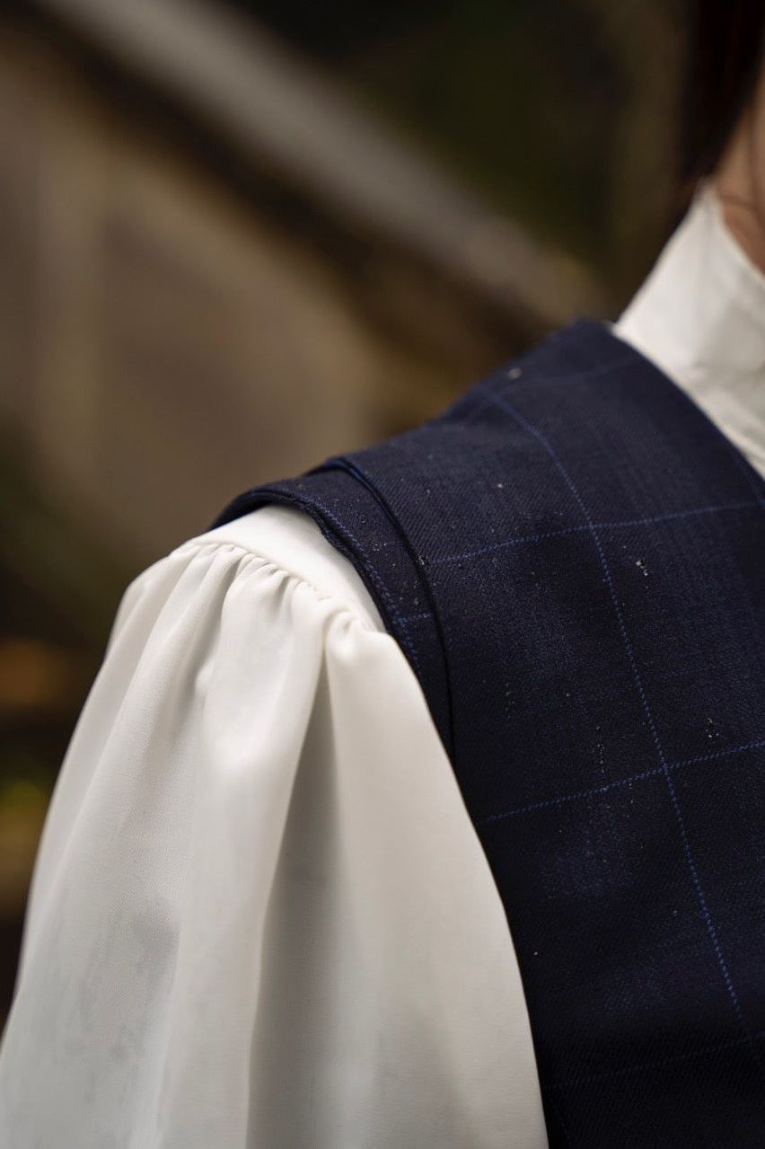 Academia Blue Check Blazer