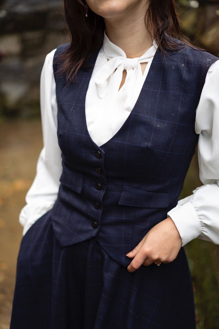 Academia Blue Check Blazer